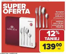 Carrefour Komplet sztućców GERLACH MANGO 24 elementy oferta
