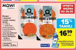 Carrefour Burger z łososia FJORD MOWI oferta