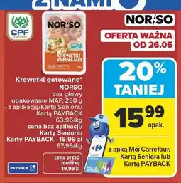 Carrefour Krewetki gotowane NORSO bez głowy oferta