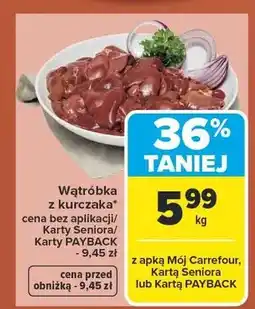 Carrefour Wątróbka z kurczaka oferta