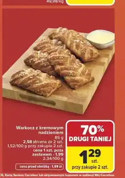 Carrefour Warkocz z kremowym nadzieniem oferta