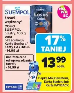 Carrefour Łosoś wędzony COHO SUEMPOL plastry oferta