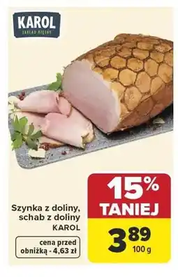 Carrefour Szynka z doliny Karol oferta