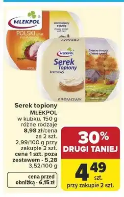 Carrefour Serek topiony Mlekpol z szynką oferta