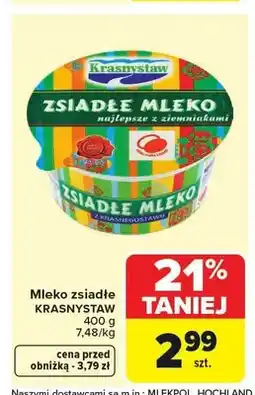 Carrefour Mleko zsiadłe KRASNYSTAW oferta