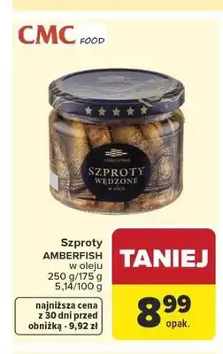 Carrefour Szproty wędzone w oleju Amberfish oferta