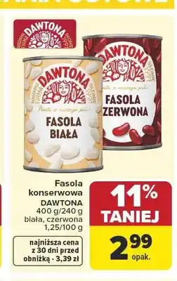 Carrefour Fasola konserwowa biała Dawtona oferta