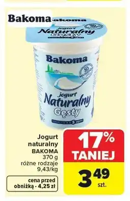 Carrefour Jogurt naturalny gęsty BAKOMA oferta