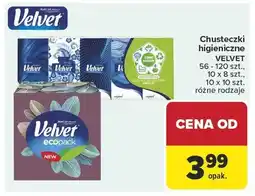 Carrefour Chusteczki higieniczne Velvet 56-120szt oferta