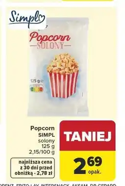 Carrefour Popcorn solony Simpl oferta