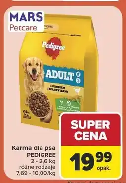 Carrefour Karma dla psa Pedigree Adult z drobiem i warzywami oferta