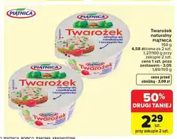 Carrefour Twarożek naturalny idealny do rzodkiewki i szczypiorku PIĄTNICA oferta