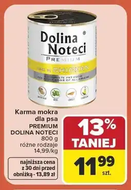 Carrefour Karma mokra dla psa Premium Dolina Noteci Rich in Chicken oferta