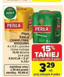 Carrefour Piwo Perła Miodowa 4-pak oferta