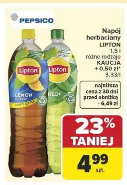 Carrefour Napój herbaciany Lipton Green oferta