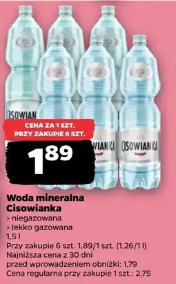 Netto Woda mineralna Cisowianka oferta
