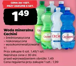 Netto Woda mineralna Cechini oferta