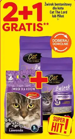 Polomarket Cat The Lord lub Miluś Żwirek bentonitowy dla kota oferta
