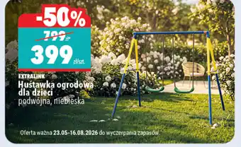 Extralink Huśtawka ogrodowa dla dzieci podwójna, niebieska