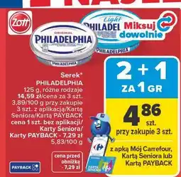 Carrefour Serek kanapkowy śmietankowy light Philadelphia oferta
