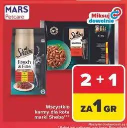Carrefour Karma dla kota z wołowiną w sosie Sheba Selection oferta