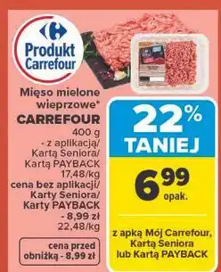 Carrefour Mięso mielone wieprzowe Carrefour Targ Świeżości oferta