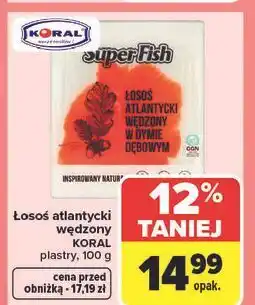 Carrefour Łosoś atlantycki wędzony w dymie dębowym Superfish oferta