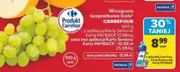 Carrefour Winogrona białe bezpestkowe Carrefour Targ Świeżości oferta