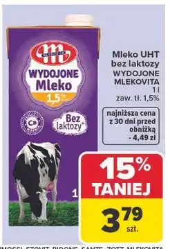 Carrefour Mleko bez laktozy 1.5% Mlekovita Wydojone oferta