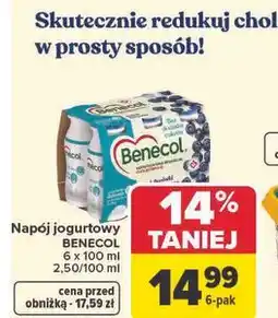 Carrefour Jogurt pitny borówka Benecol oferta