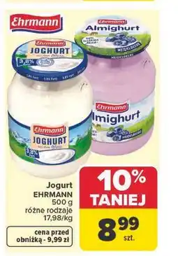 Carrefour Jogurt naturalny Ehrmann oferta