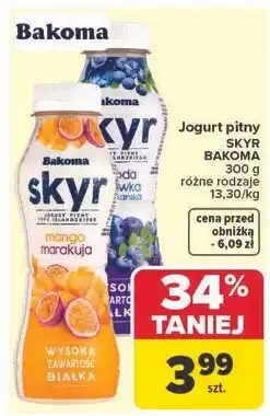 Carrefour Jogurt pitny mango-marakuja Bakoma Skyr oferta