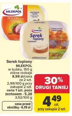 Carrefour Serek topiony kremowy Mlekpol oferta