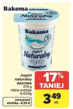 Carrefour Jogurt naturalny gęsty Bakoma oferta