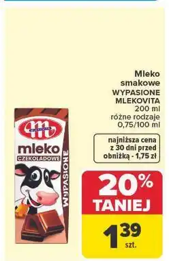 Carrefour Mleko czekoladowe Mlekovita Wypasione oferta