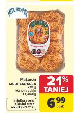 Carrefour Makaron gniazdka wstążka wąska Mediterranea oferta
