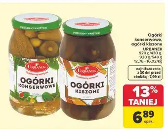 Carrefour Ogórki kiszone Urbanek oferta