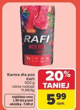 Carrefour Karma dla psa z wołowiną Rafi oferta