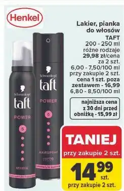Carrefour Pianka do włosów Taft Power oferta