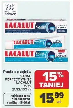 Carrefour Pasta do zębów white Lacalut Flora oferta