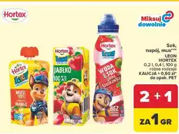 Carrefour Napój jabłko i truskawka Hortex Leon Woda + Sok Owocowy oferta