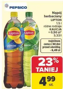 Carrefour Herbata mrożona classic Lipton Green Ice Tea oferta