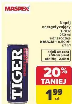 Carrefour Napój classic Tiger Energy Drink oferta