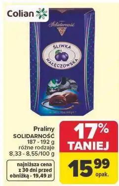 Carrefour Bombonierka śliwka nałęczowska Solidarność oferta