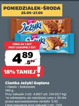 Netto Ciastka Jeżyki Goplana classic kokosowe oferta