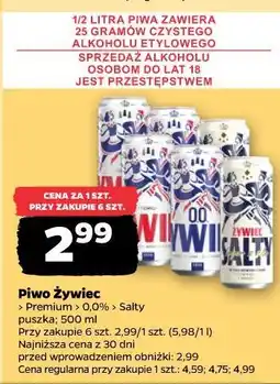Netto Piwo Żywiec (Premium, 0,0%, Salty) oferta