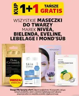 Kaufland Wszystkie maseczki do twarzy marek Nivea, Bielenda, Eveline, Lebelage i Mond'sub oferta