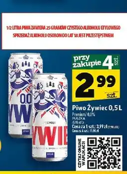 Topaz Piwo bezalkoholowe Żywiec 0,0% oferta