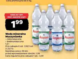 Netto Woda mineralna Muszynianka niskonasycona oferta