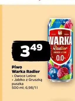 Netto Piwo bezalkoholowe Warka Radler Owoce Leśne puszka oferta